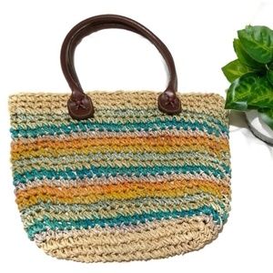 Rainbow Cappelli Straworld Handmade Straw Bag
